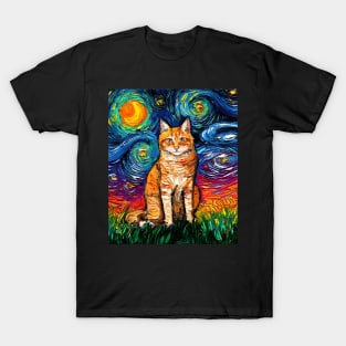 Orange Tabby Night 2 T-Shirt